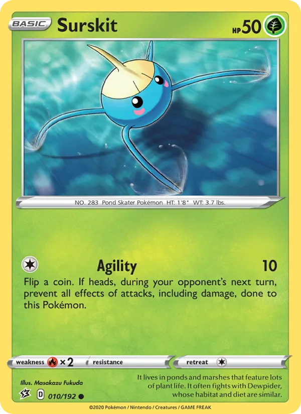 Surskit — Rebel Clash #10 (Pokémon TCG card)