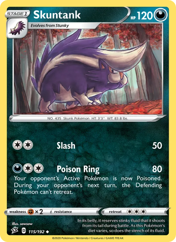 Skuntank — Rebel Clash #115 (Pokémon TCG card)