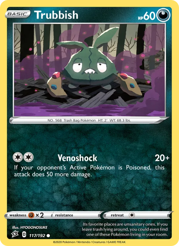 Trubbish — Rebel Clash #117 (Pokémon TCG card)