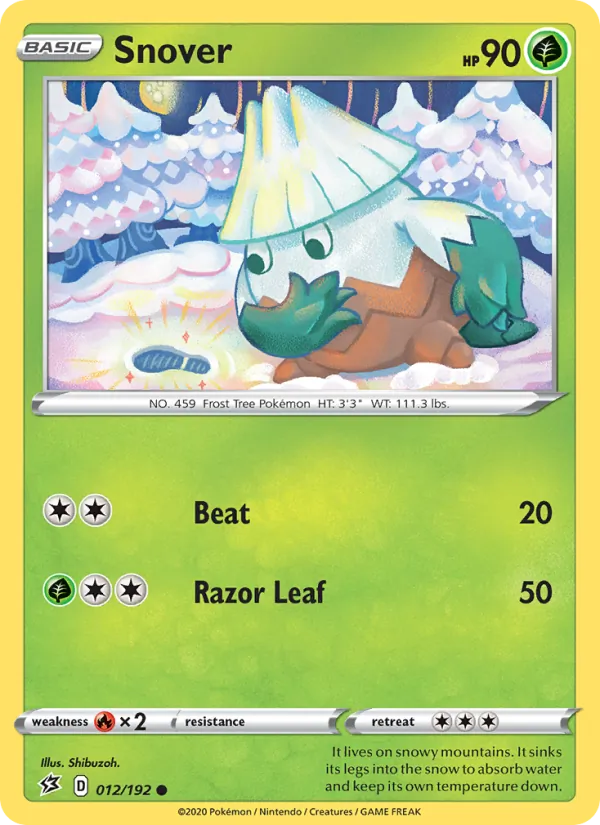 Snover — Rebel Clash #12 (Pokémon TCG card)