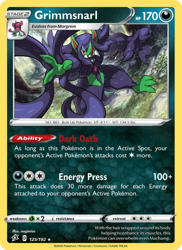 Grimmsnarl — Rebel Clash #125 (Pokémon TCG card)