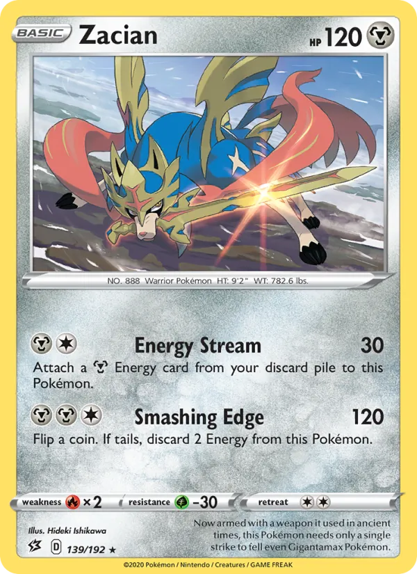 Zacian — Rebel Clash #139 (Pokémon TCG card)