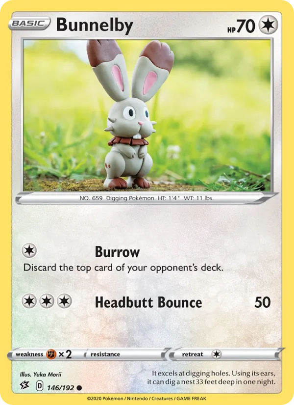 Bunnelby — Rebel Clash #146 (Pokémon TCG card)