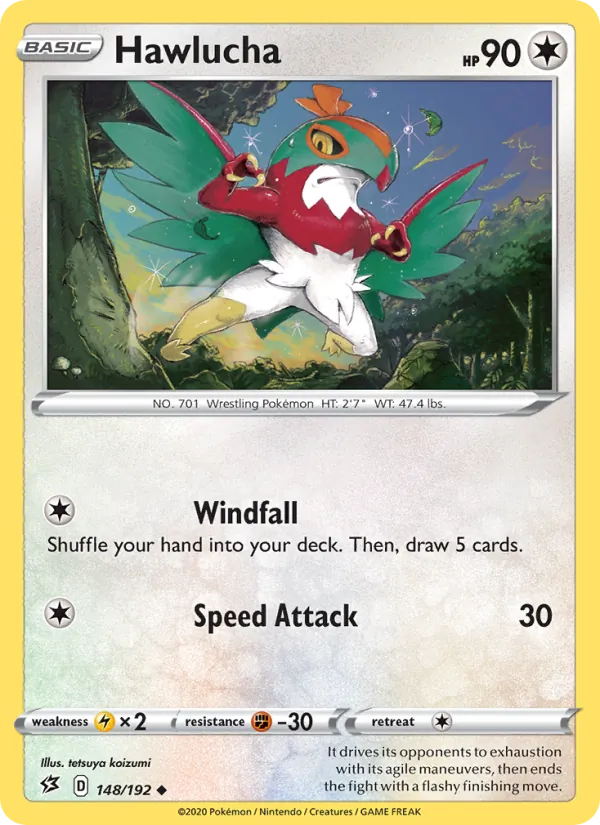 Hawlucha — Rebel Clash #148 (Pokémon TCG card)
