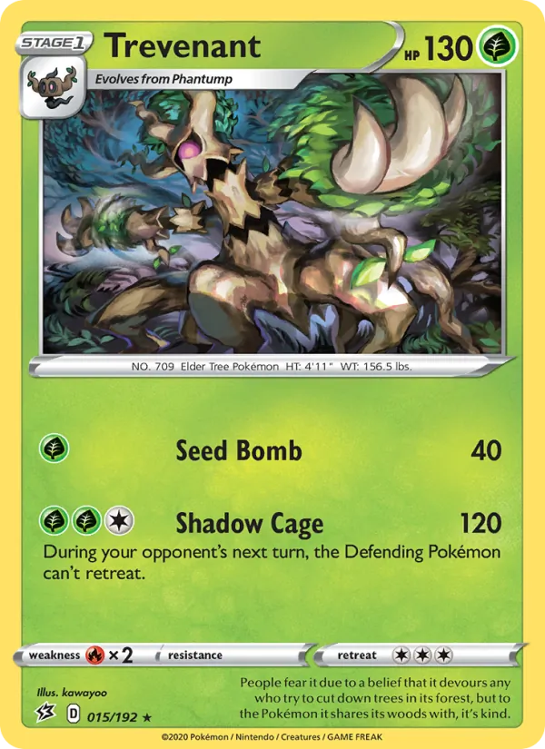 Trevenant — Rebel Clash #15 (Pokémon TCG card)