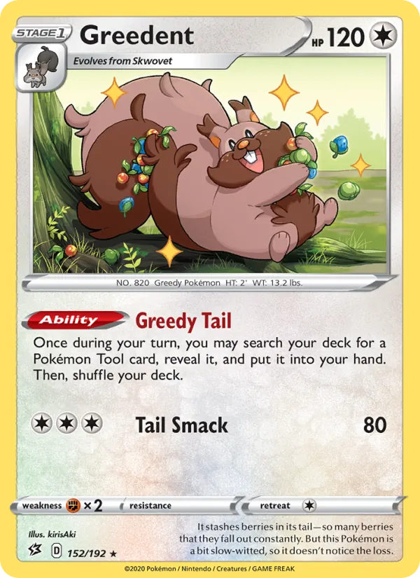 Greedent — Rebel Clash #152 (Pokémon TCG card)