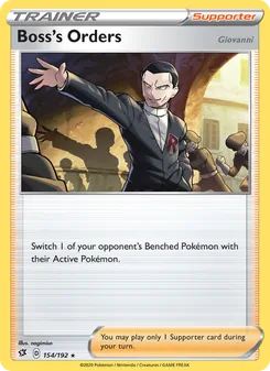 Boss's Orders (Giovanni) (Rebel Clash #154)