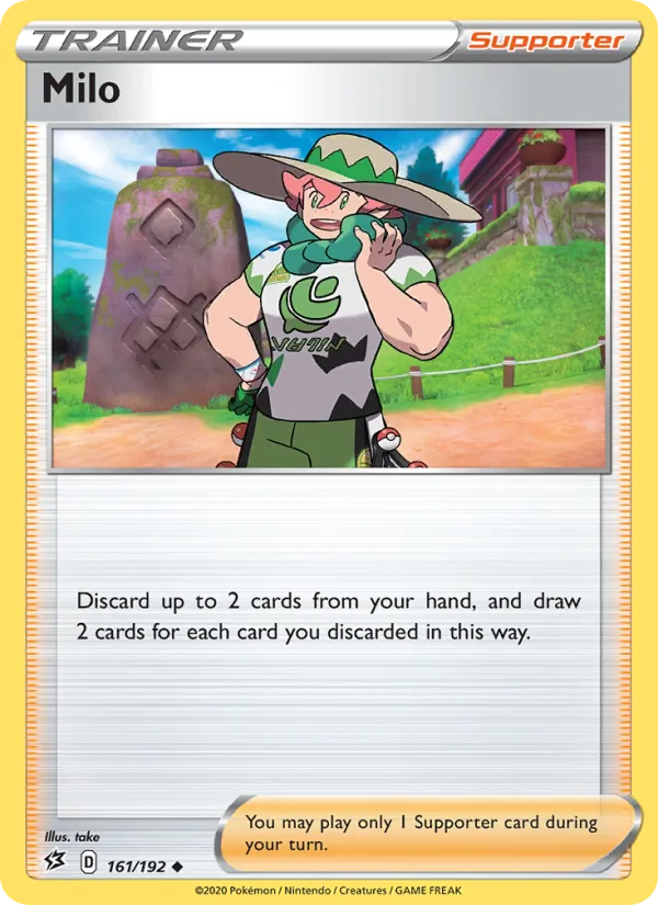 Milo — Rebel Clash #161 (Pokémon TCG card)