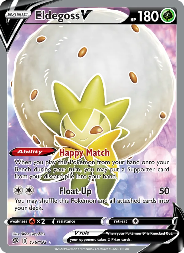 Eldegoss V — Rebel Clash #176 (Pokémon TCG card)
