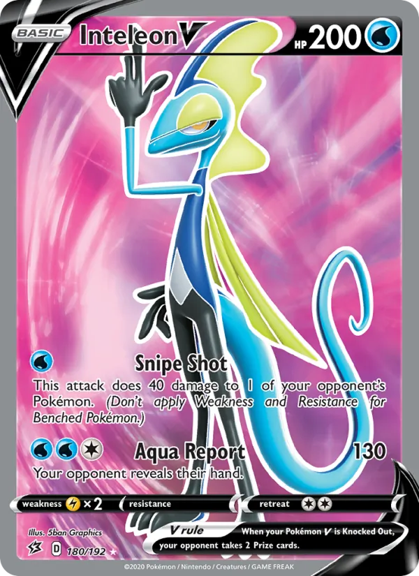 Inteleon V — Rebel Clash #180 (Pokémon TCG card)
