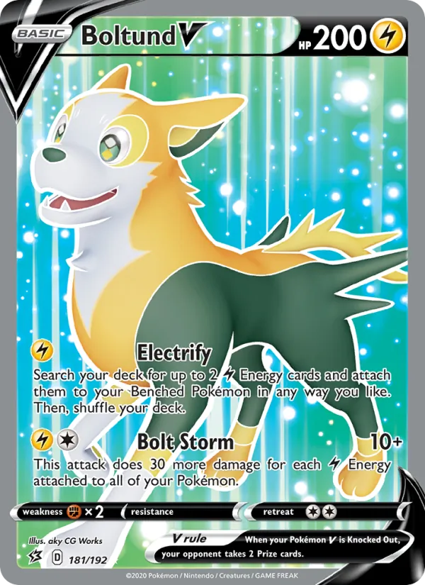 Boltund V — Rebel Clash #181 (Pokémon TCG card)
