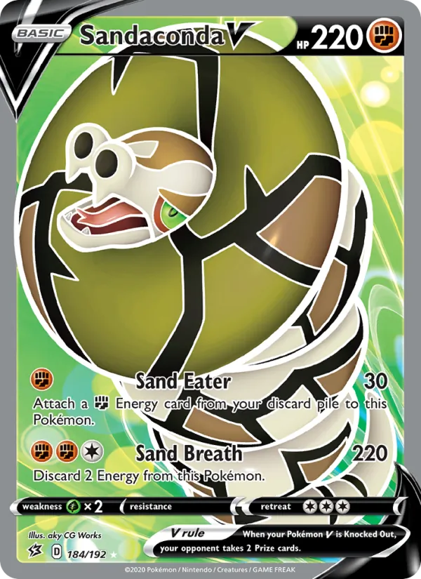 Sandaconda V — Rebel Clash #184 (Pokémon TCG card)