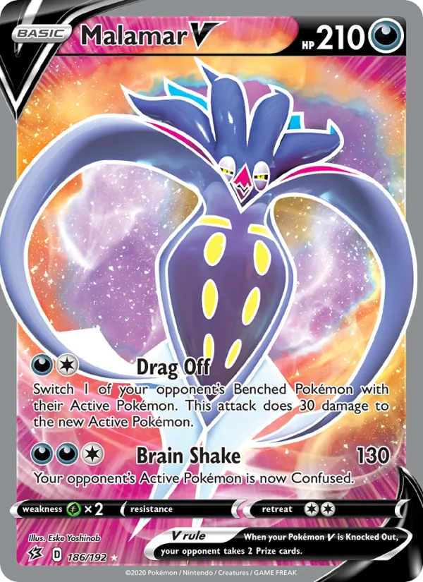 Malamar V — Rebel Clash #186 (Pokémon TCG card)