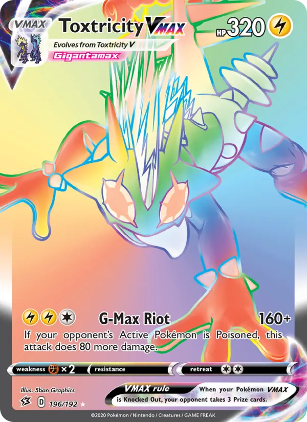 Toxtricity VMAX — Rebel Clash #196 (Pokémon TCG card)