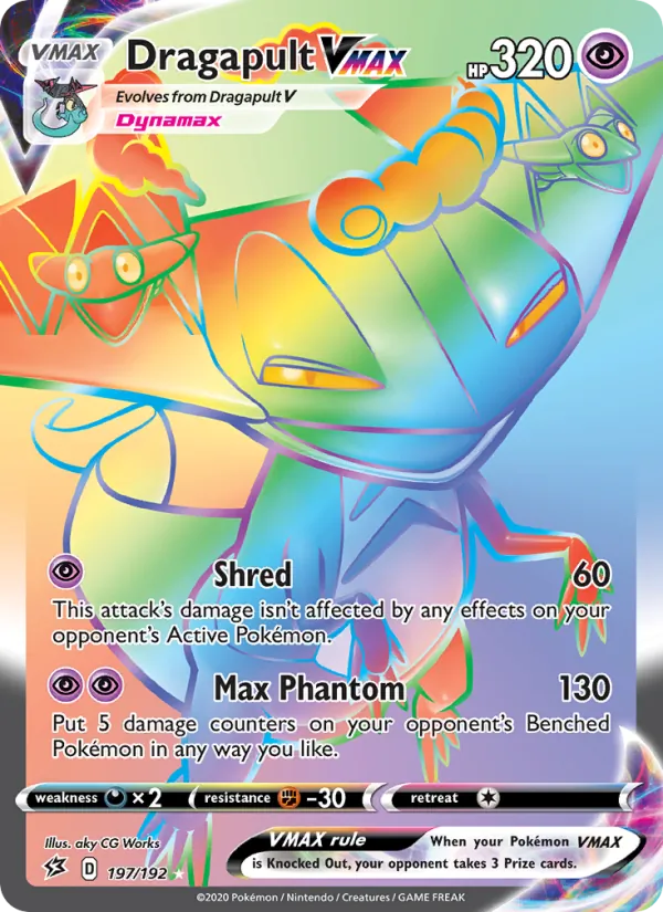 Dragapult VMAX — Rebel Clash #197 (Pokémon TCG card)