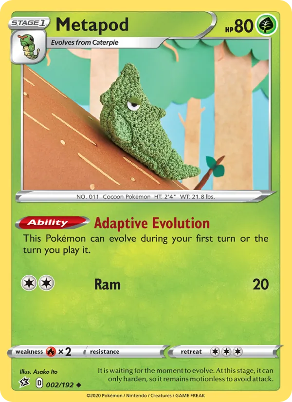 Metapod — Rebel Clash #2 (Pokémon TCG card)