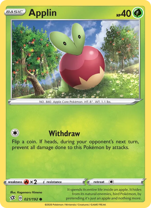 Applin — Rebel Clash #21 (Pokémon TCG card)