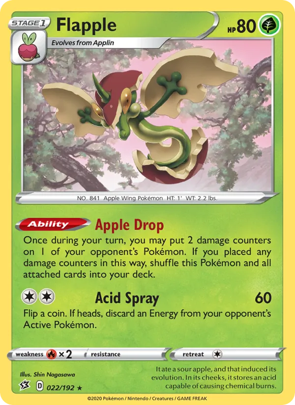 Flapple — Rebel Clash #22 (Pokémon TCG card)