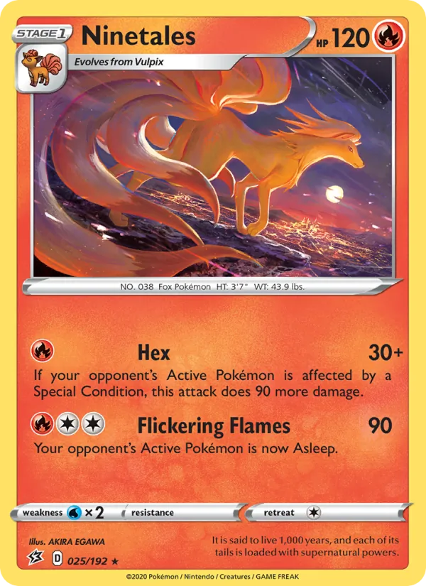 Ninetales — Rebel Clash #25 (Pokémon TCG card)