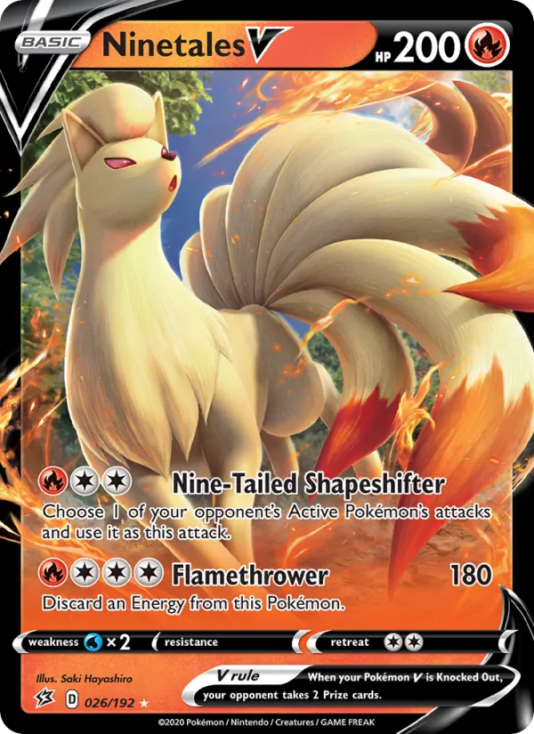 Ninetales V — Rebel Clash #26 (Pokémon TCG card)