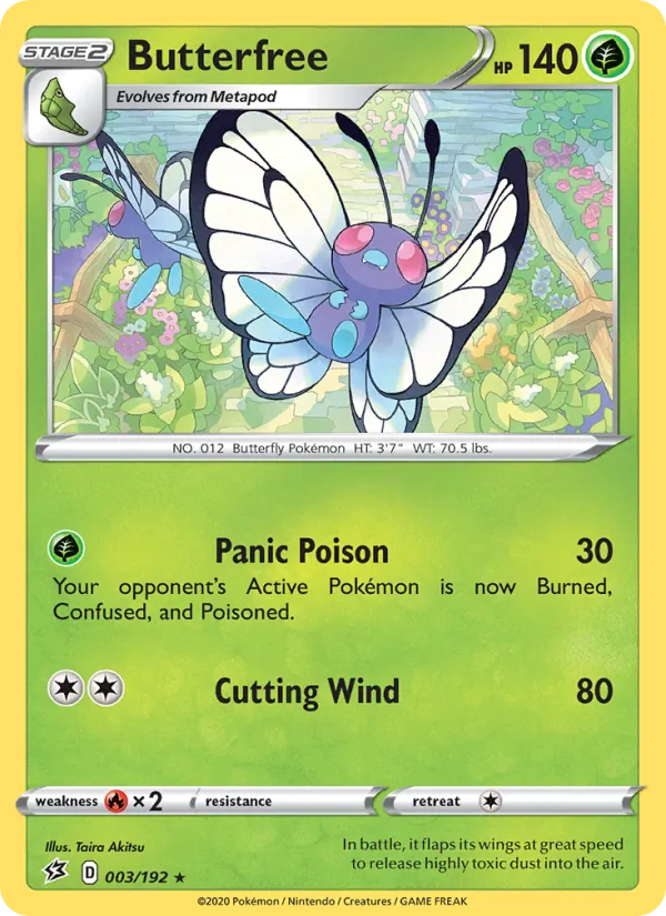 Butterfree — Rebel Clash #3 (Pokémon TCG card)