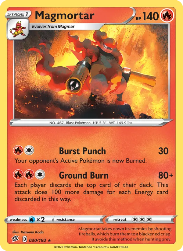 Magmortar — Rebel Clash #30 (Pokémon TCG card)
