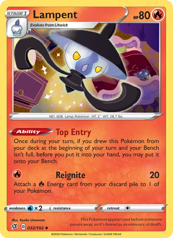 Lampent — Rebel Clash #32 (Pokémon TCG card)