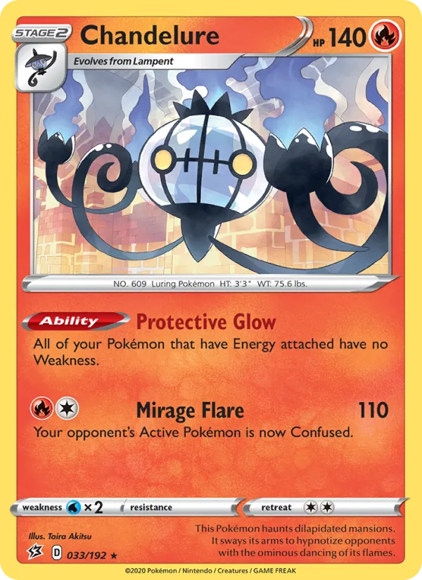 Chandelure — Rebel Clash #33 (Pokémon TCG card)