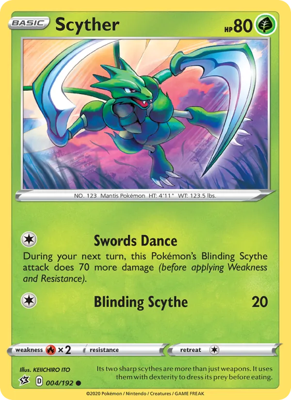 Scyther — Rebel Clash #4 (Pokémon TCG card)