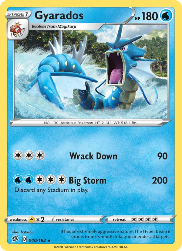 Gyarados — Rebel Clash #40 (Pokémon TCG card)
