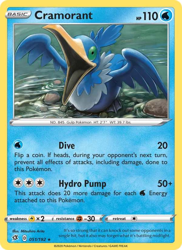 Cramorant — Rebel Clash #51 (Pokémon TCG card)