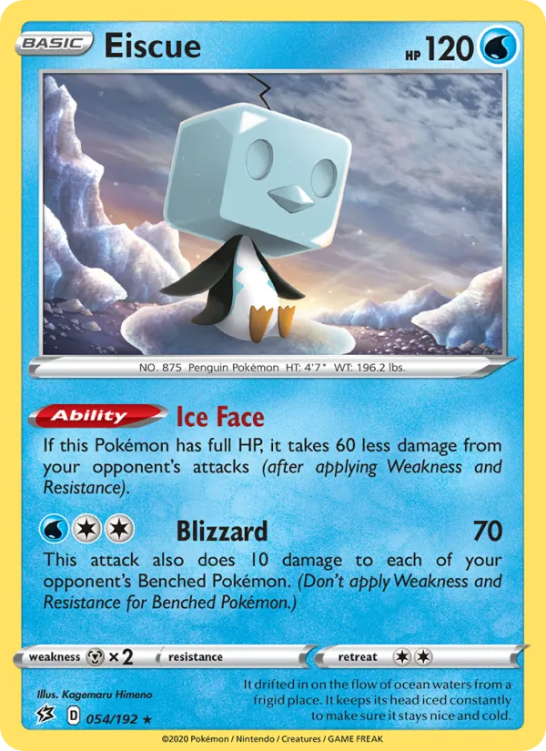 Eiscue — Rebel Clash #54 (Pokémon TCG card)