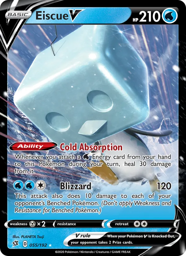 Eiscue V — Rebel Clash #55 (Pokémon TCG card)