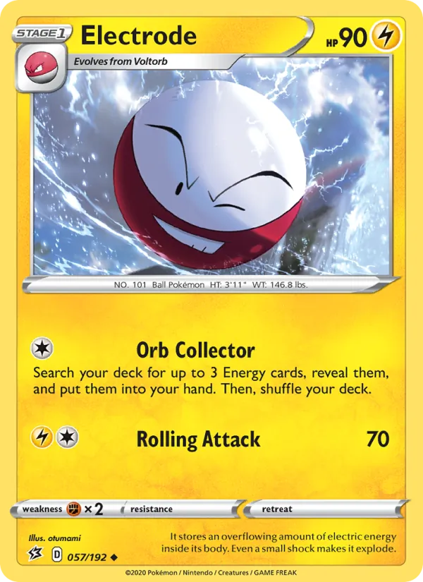 Electrode — Rebel Clash #57 (Pokémon TCG card)