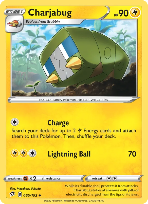 Charjabug — Rebel Clash #65 (Pokémon TCG card)