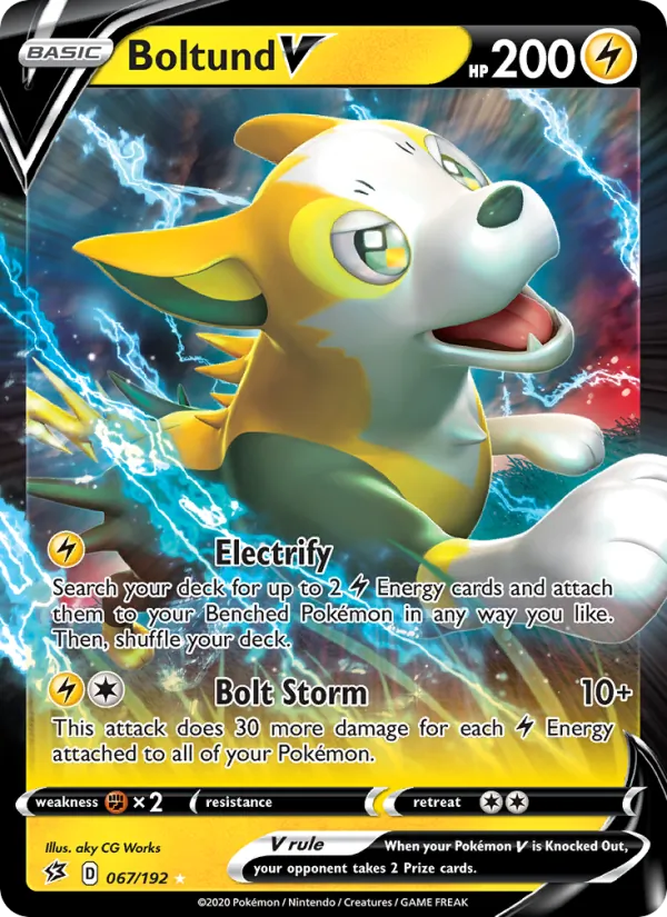 Boltund V — Rebel Clash #67 (Pokémon TCG card)