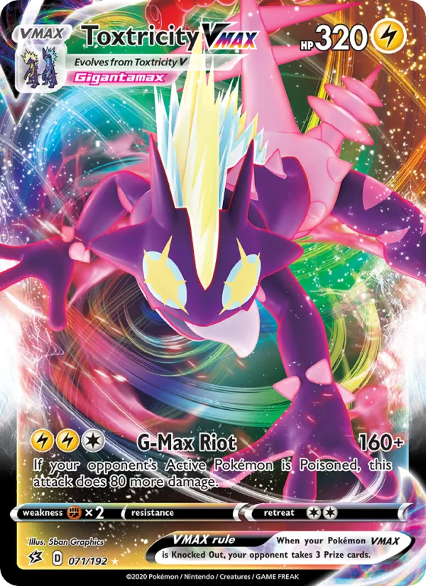 Toxtricity VMAX — Rebel Clash #71 (Pokémon TCG card)