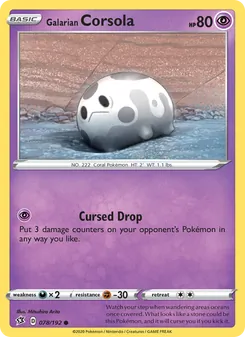 Galarian Corsola (Rebel Clash #78)