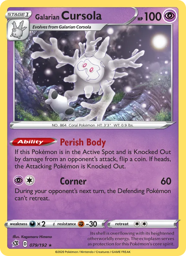 Galarian Cursola — Rebel Clash #79 (Pokémon TCG card)