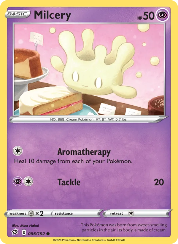 Milcery — Rebel Clash #86 (Pokémon TCG card)
