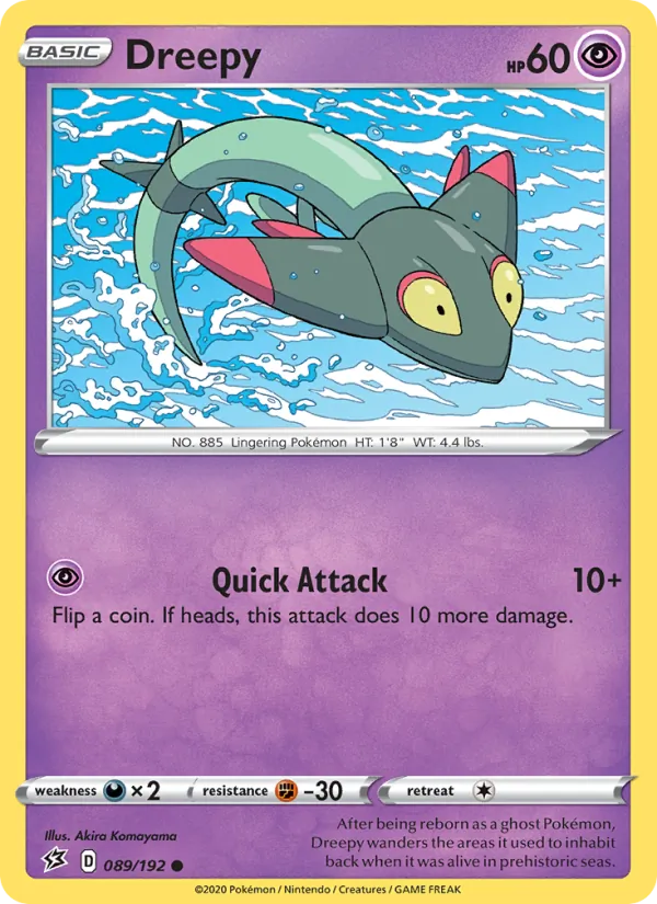 Dreepy — Rebel Clash #89 (Pokémon TCG card)