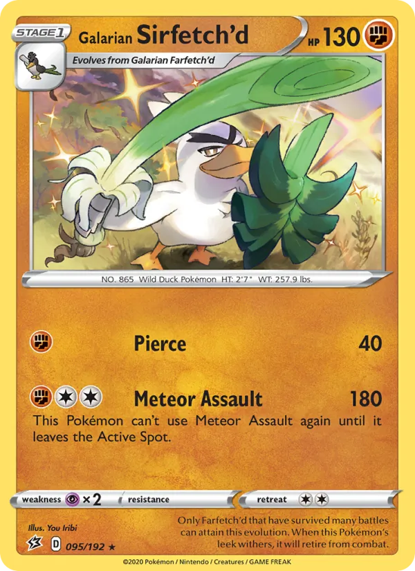 Galarian Sirfetch'd — Rebel Clash #95 (Pokémon TCG card)
