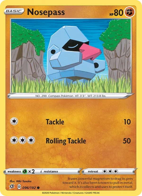 Nosepass — Rebel Clash #96 (Pokémon TCG card)