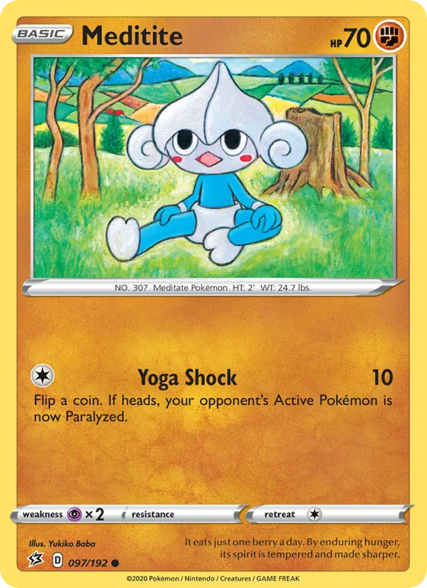 Meditite — Rebel Clash #97 (Pokémon TCG card)