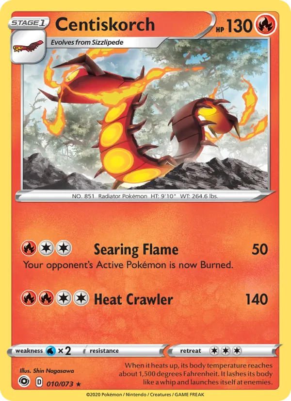 Centiskorch — Champion's Path #10 (Pokémon TCG card)