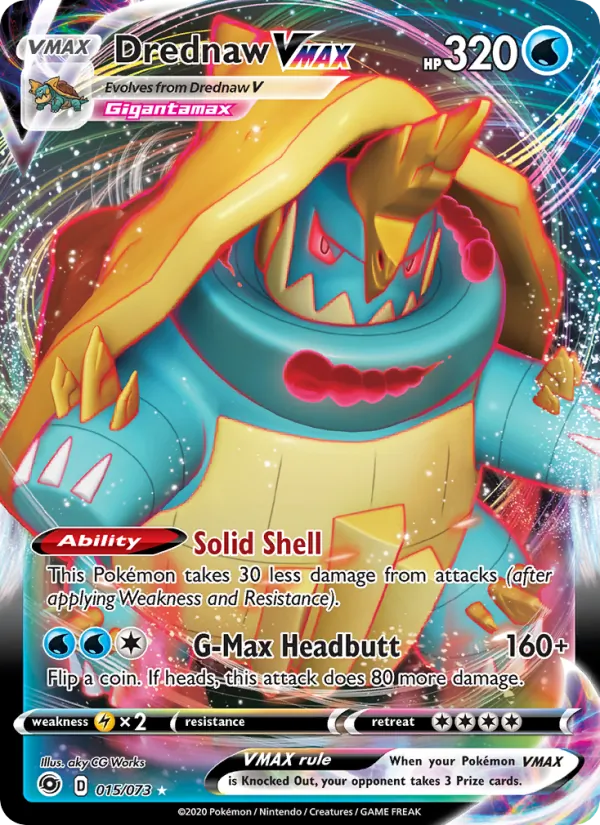 Drednaw VMAX — Champion's Path #15 (Pokémon TCG card)