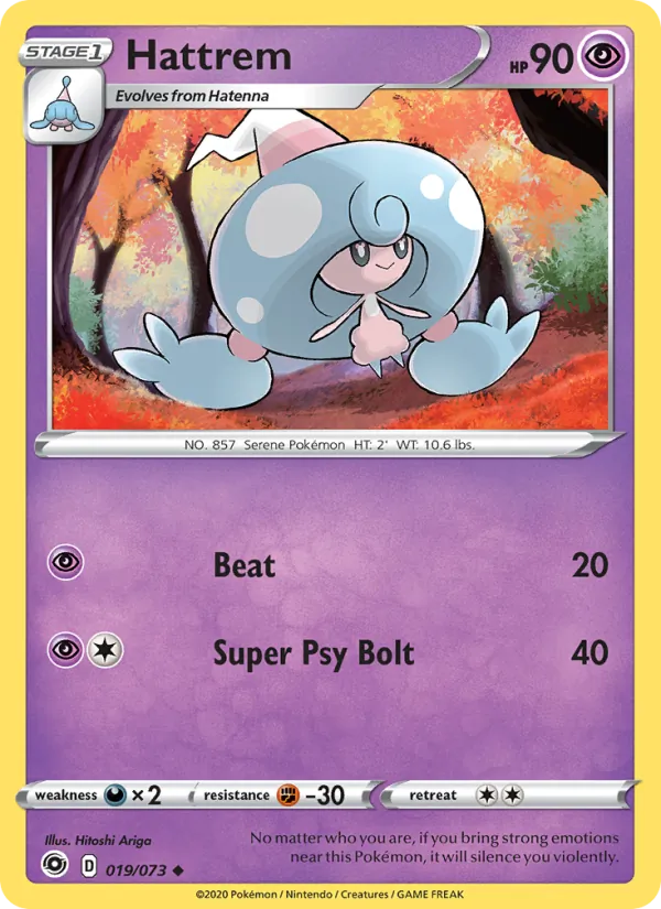 Hattrem — Champion's Path #19 (Pokémon TCG card)