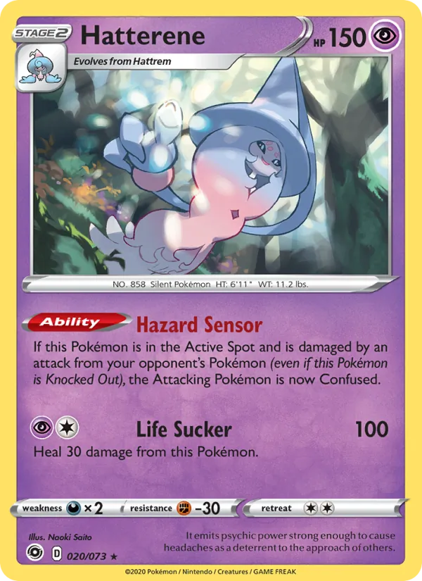 Hatterene — Champion's Path #20 (Pokémon TCG card)