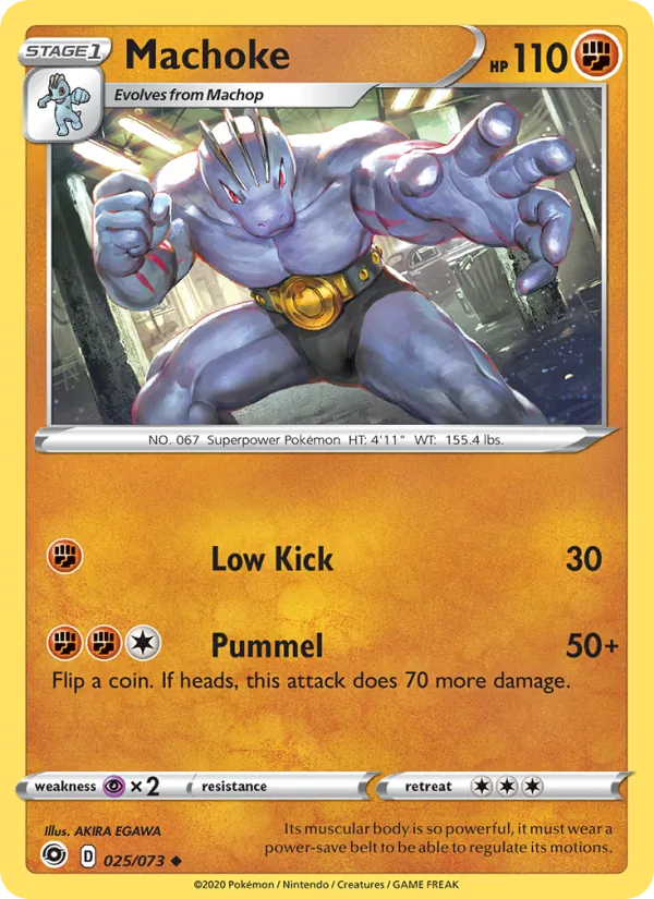 Machoke — Champion's Path #25 (Pokémon TCG card)