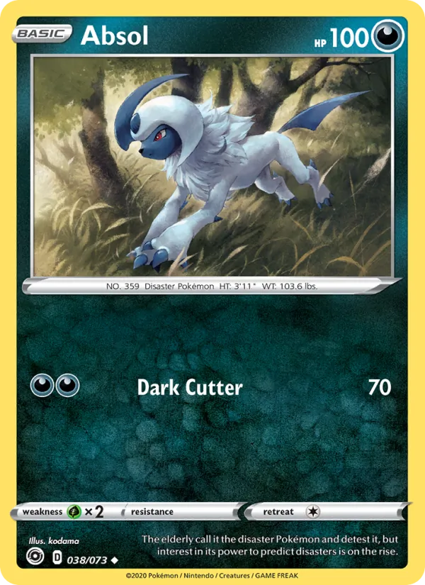 Absol — Champion's Path #38 (Pokémon TCG card)